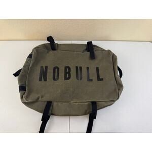Nobull Canvas Backpack Gym Bag Laptop Carrier Green Distressed